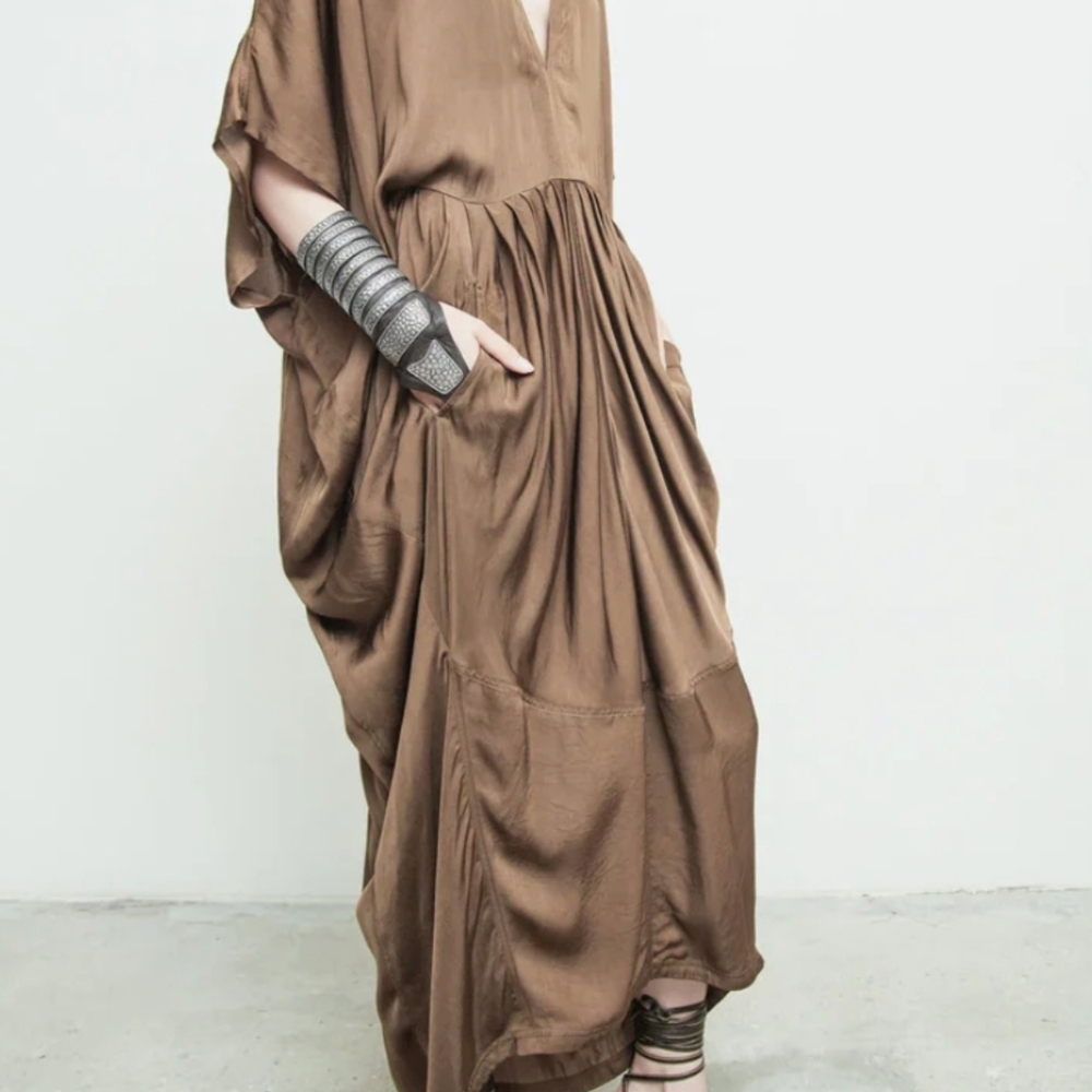 NICHOLAS K DRIFTER White Draped Maxi Dress